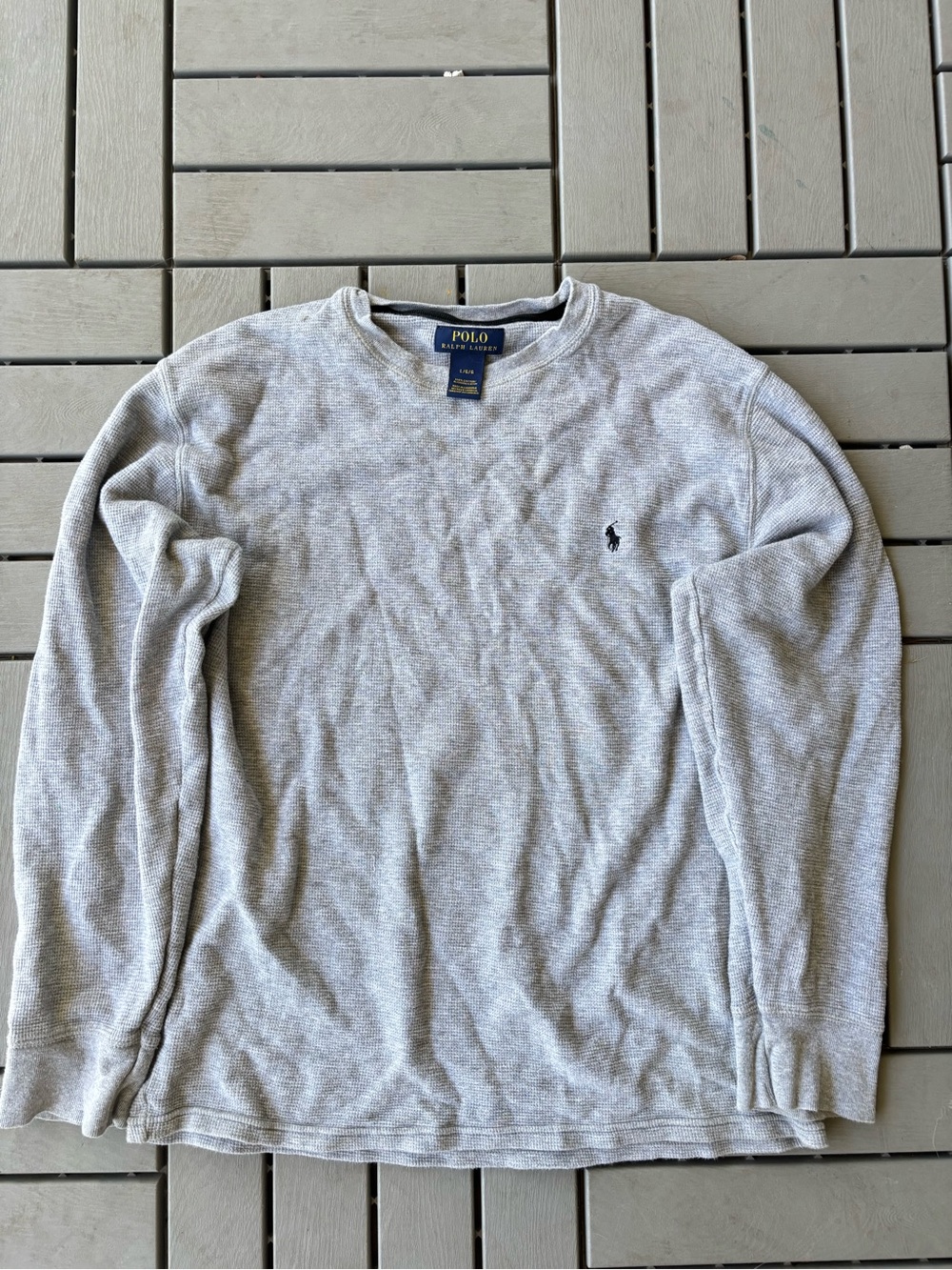 Polo by Ralph Lauren Gray Crewneck Sweater with Embroidered Pony
